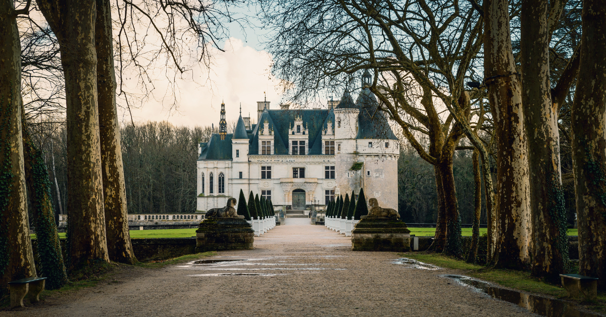 Castelo na região do Loire, na França.