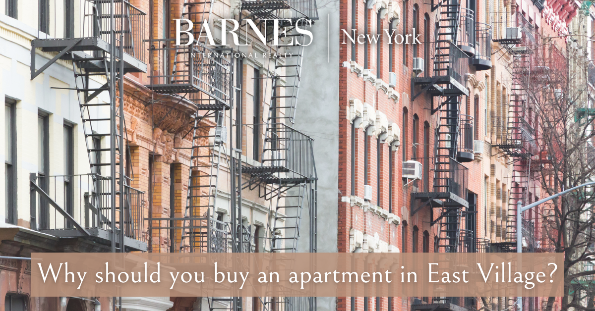 ¿Por qué debería comprar un apartamento en East Village?