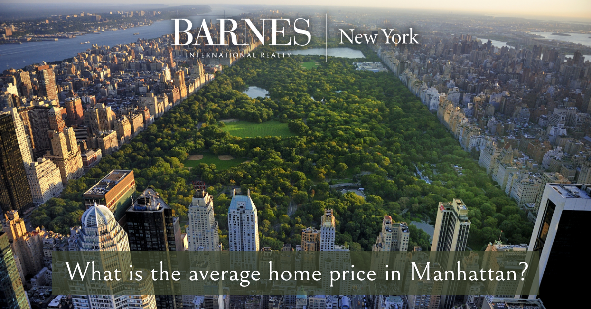 What is the average home price in Manhattan? 